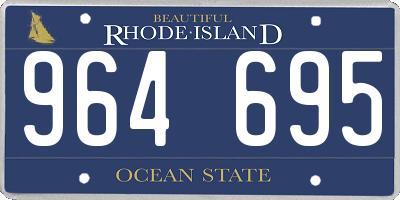 RI license plate 964695