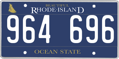 RI license plate 964696