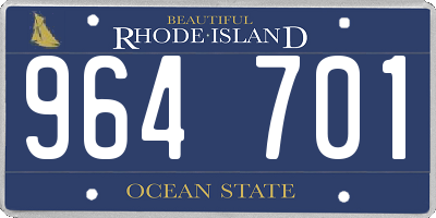 RI license plate 964701
