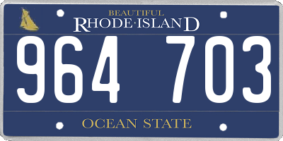 RI license plate 964703