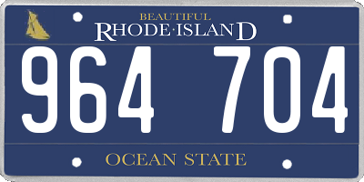 RI license plate 964704