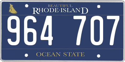 RI license plate 964707