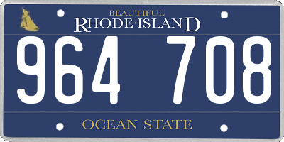 RI license plate 964708
