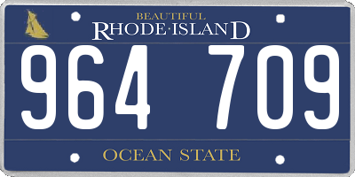 RI license plate 964709
