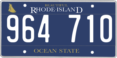 RI license plate 964710
