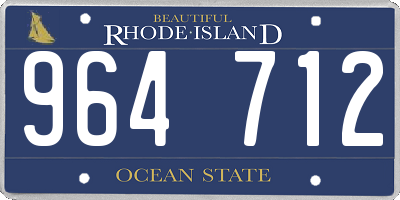 RI license plate 964712