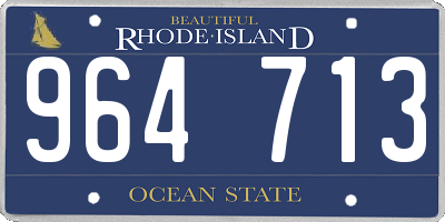 RI license plate 964713