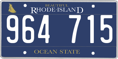 RI license plate 964715