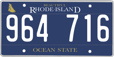 RI license plate 964716