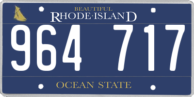 RI license plate 964717