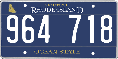 RI license plate 964718