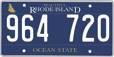 RI license plate 964720