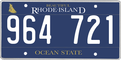 RI license plate 964721