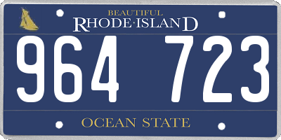 RI license plate 964723