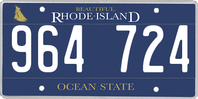 RI license plate 964724