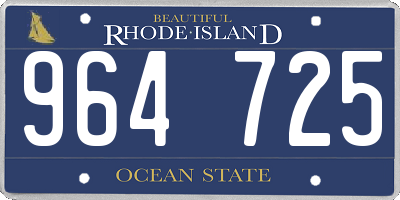 RI license plate 964725