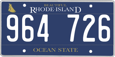 RI license plate 964726