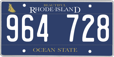 RI license plate 964728