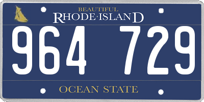 RI license plate 964729
