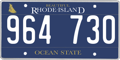 RI license plate 964730