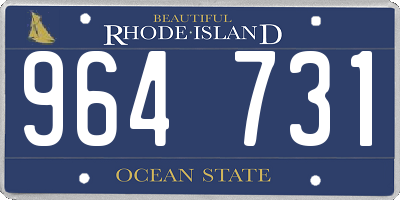 RI license plate 964731