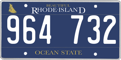RI license plate 964732