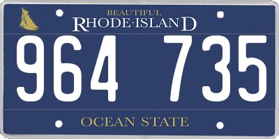 RI license plate 964735