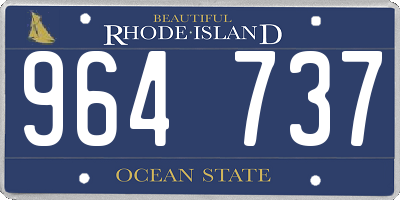 RI license plate 964737