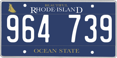RI license plate 964739