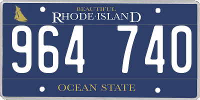 RI license plate 964740