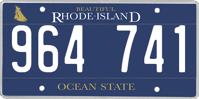 RI license plate 964741