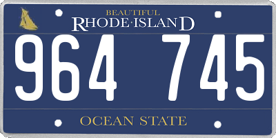 RI license plate 964745