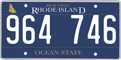 RI license plate 964746