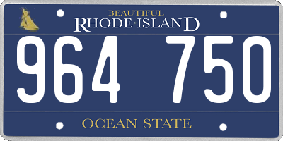 RI license plate 964750