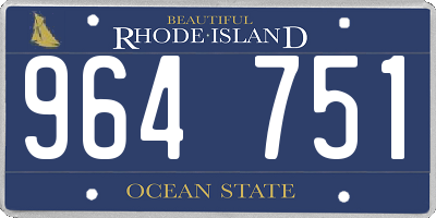RI license plate 964751