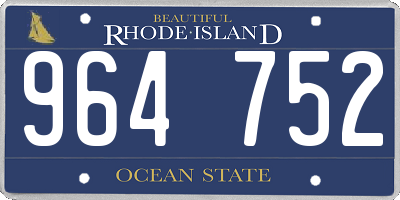 RI license plate 964752