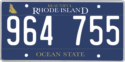 RI license plate 964755