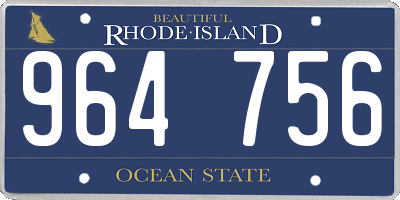 RI license plate 964756