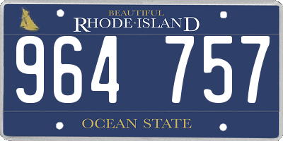 RI license plate 964757