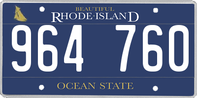 RI license plate 964760