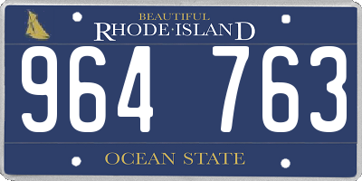 RI license plate 964763
