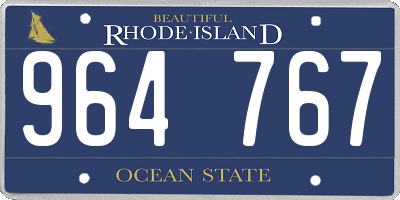 RI license plate 964767