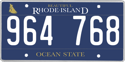 RI license plate 964768