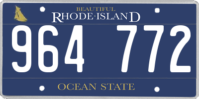 RI license plate 964772