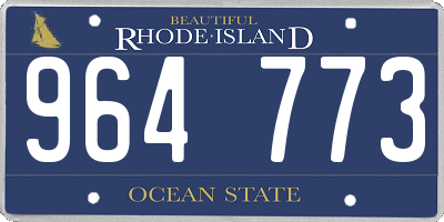 RI license plate 964773