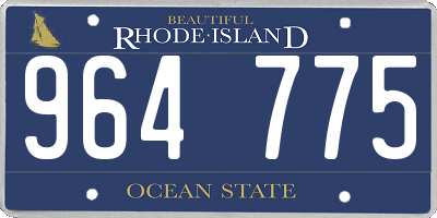 RI license plate 964775