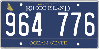 RI license plate 964776