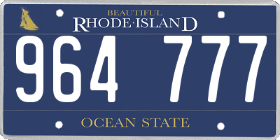 RI license plate 964777