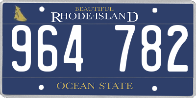 RI license plate 964782