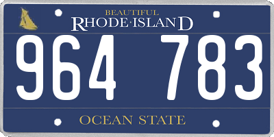 RI license plate 964783